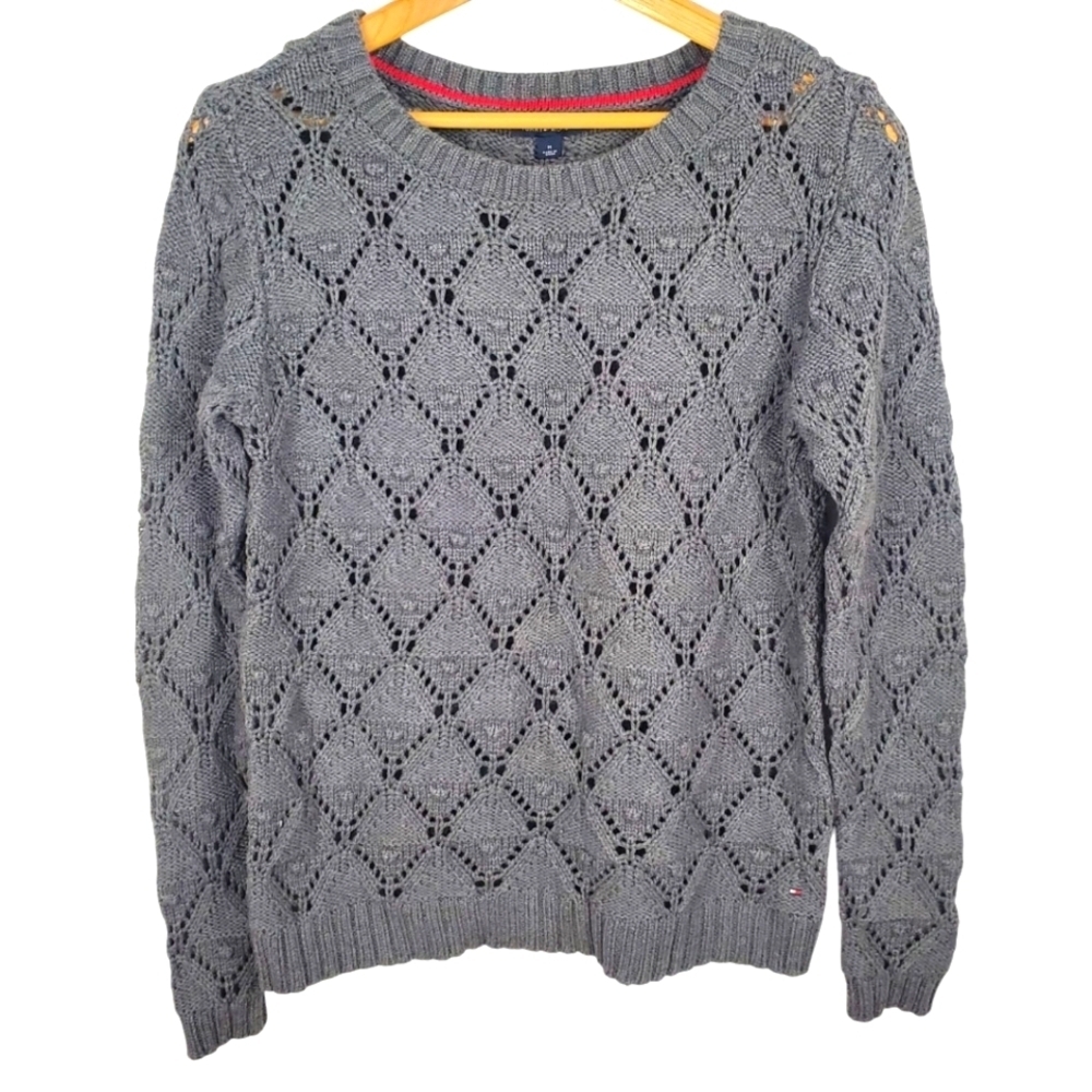 Tommy Hilfiger Gray Knit Sweater. Woman's MED.